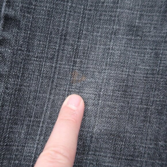 Levis 505 Jeans Mens 34x30 Black Straight Fit Whiskering Preppy Edgy Goth 36x30 - Picture 6 of 16